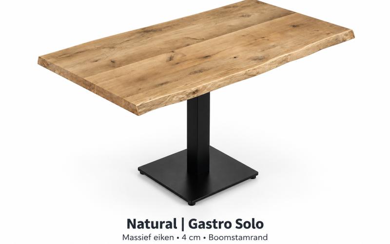 Eiken horeca boomstamtafel &ndash; zelf samenstellen